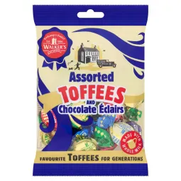 Walkers Assorted Toffees & Chocolate Eclairs 150g (5.3oz) X 12