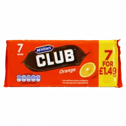 Mc Vities Club Orange 7 Pack PM 154g (5.4oz) X 12