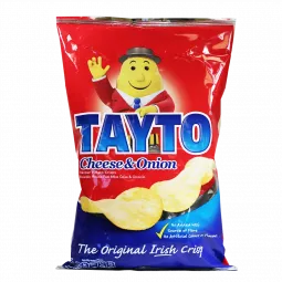 Tayto Cheese & Onion Share Bag 125g (4.4oz) X 12