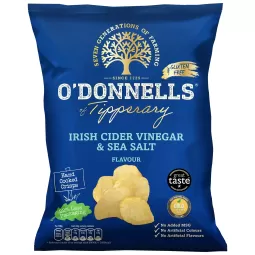 O' Donnells Salt & Vinegar 125g (4.4oz) X 12