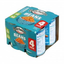 Batchelors Baked Beans 4 Pack 420g (14.8oz) X 6