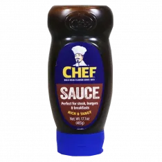 Chef Brown Sauce Squeezy 485g (17.1oz) X 12