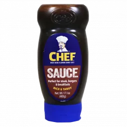 Chef Brown Sauce Squeezy 485g (17.1oz) X 12