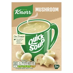 Knorr Quick Soup Mushroom 3 Pk 45g (1.6oz) X 12