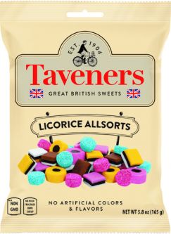 Taveners Liquorice Allsorts 165g (5.8oz) X 12