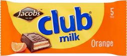 Jacobs Club Milk Orange 5 Pack 110g (3.9oz) X 36