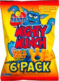 Tayto Mighty Munch 6 Pack 156g (5.5oz) X 18
