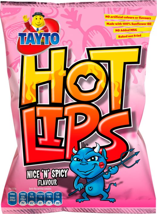 Tayto Hotlips 42g (1.5oz) X 32: Food Ireland Wholesale