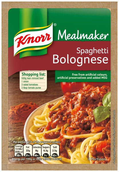 Knorr Spaghetti Bolognese 47g 1 7oz X 16 Food Ireland Wholesale