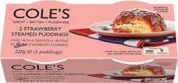 Cole's Strawberry Steamed Pudding 220g (7.8oz) X 6