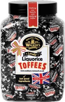 Walkers Nonsuch Liquorice Toffee Jar 1.25Kg (44.1oz) X 7