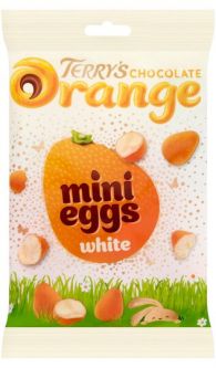 Terrys White Chocolate Orange Mini Eggs Bag 80g (2.8oz) X 12