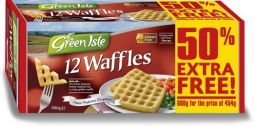 Green Isle Potato Waffles 12's 680g (24oz) X 18